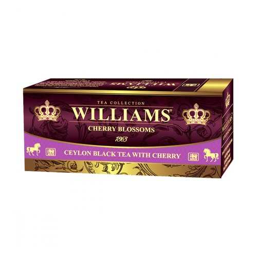 Чай Williams Cherry Blossoms черный с добавками 25 пакетиков в Дикси