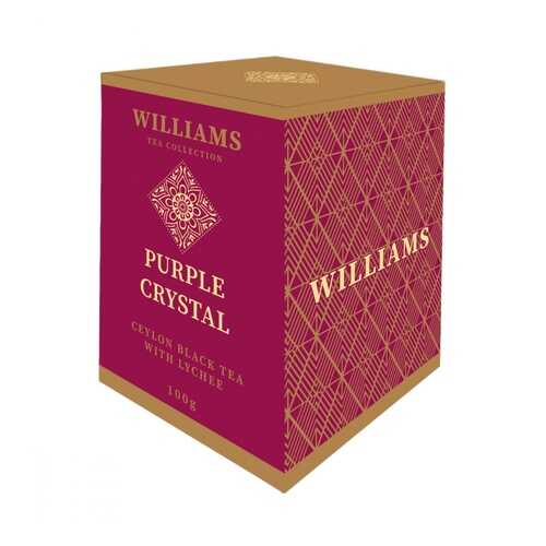Чай Williams Purple Crystal черный с лепестками сафлора и ароматом личи 100 г в Дикси