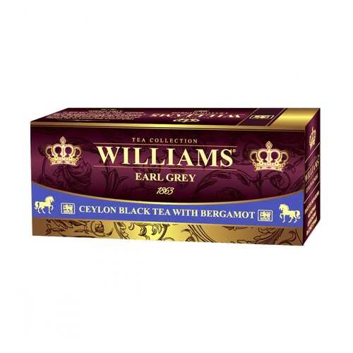 Чай Williams Rich Bergamot черный с добавками 25 пакетиков в Дикси