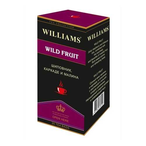 Чай Williams Wild Fruit, шиповник, каркаде, малина, 25 пакетиков в Дикси