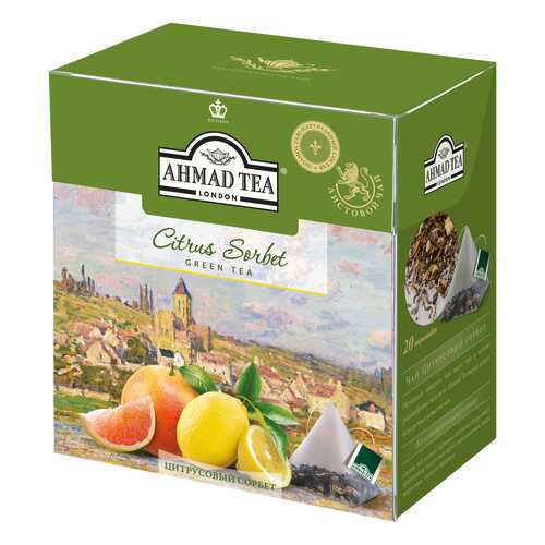 Чай зеленый Ahmad Tea citrus sorbet 20 пакетиков в Дикси