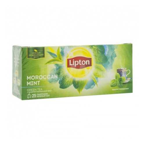 Чай зеленый Lipton moroccan mint 25 пакетиков в Дикси