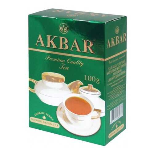 Чай зеленый листовой Akbar изумрудная серия 100 г в Дикси