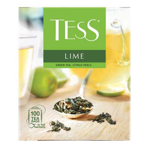 Чай зеленый Tess Lime 100 пакетиков в Дикси