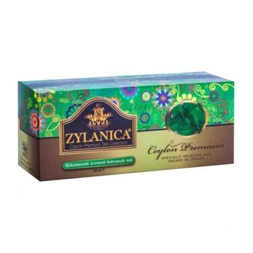 Чай зеленый в пакетиках для чашки Zylanica ceylon premium collection 25*2 г в Дикси