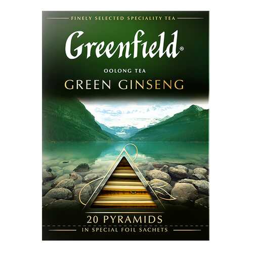 Чай зеленый в пирамидках Greenfield Green Ginseng 20 пакетиков в Дикси