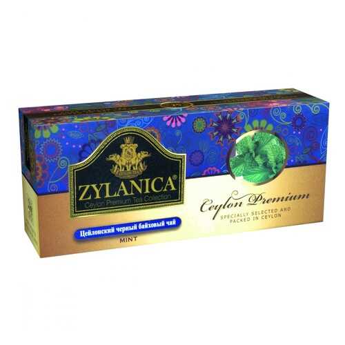 Чай Zylanica Ceylon Premium черный байховый с мятой 25 пакетиков в Дикси