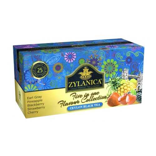Чай Zylanica Five in one Flavour Collection черный ассорти 5 ароматов 25 пакетиков в Дикси