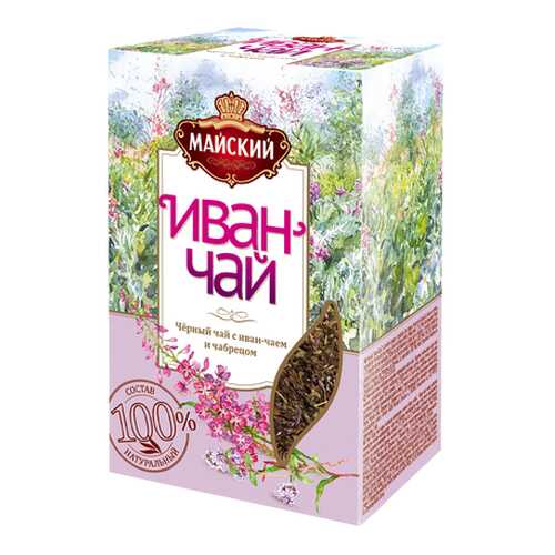 Иван-чай Майский с черным чаем и чабрецом, 75 г в Дикси