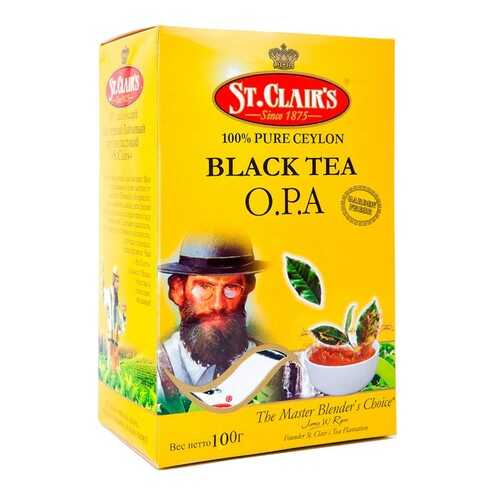 Подарочный набор St. Clair С чёрным крупнолистовым чаем и фарфоровым чайником, 100 г в Дикси