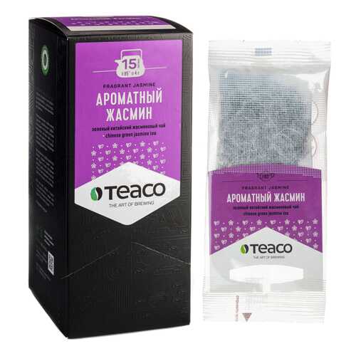 TeaCo Пакетированный зеленый чай на чайник Ароматный жасмин TEACO, 60 гр. в Дикси