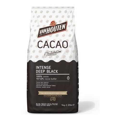 Какао порошок Van Houten 100% Intence deep black 1 кг в Дикси