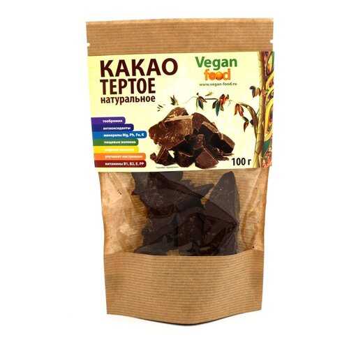 Какао-тертое Vegan Food натуральное 100 г в Дикси