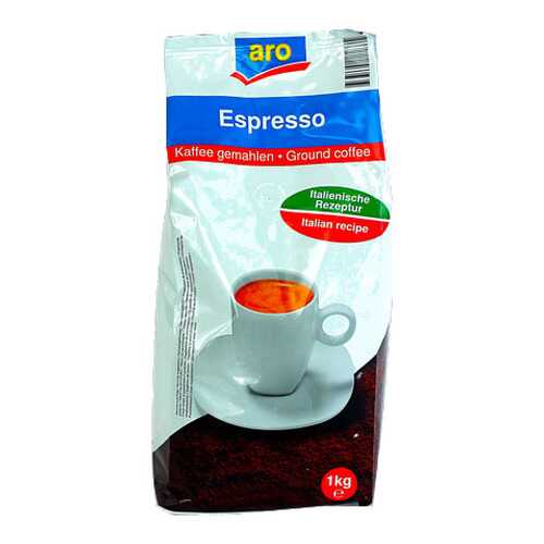 Кофе Aro espresso обжаренный в зернах для эспрессо 1 кг в Дикси
