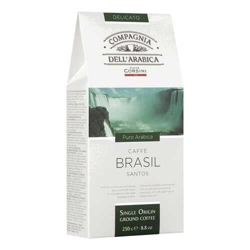 Кофе Dell Arabica Puro Arabica Brasil Santos 250г карт/пачка молотый в Дикси