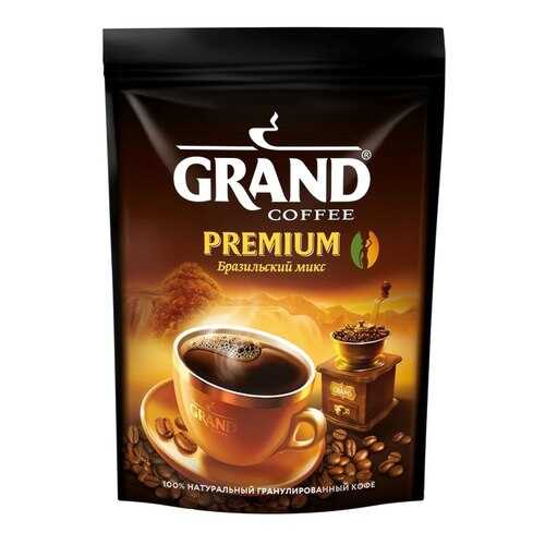 Кофе Grand Premium растворимый Бразильский микс мягкая упаковка 50 г в Дикси