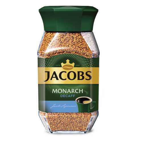 Кофе Jacobs monarch decaff натуральный растворимый сублимированный 95 г в Дикси