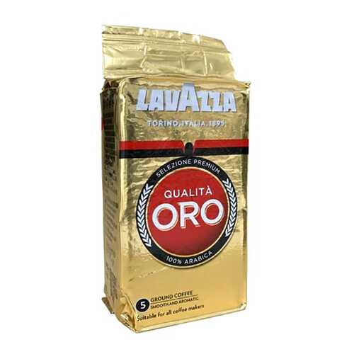 Кофе LavAzza Qualita ORO натуральный жареный молотый 125 г в Дикси