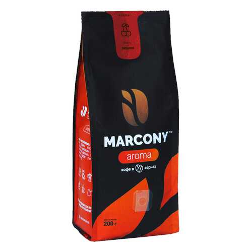 Кофе Marcony AROMA со вкусом вишни в зёрнах 200 г в Дикси