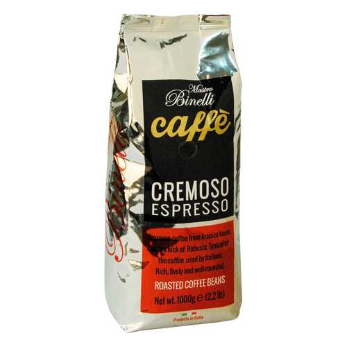 Кофе Mastro Binelli Сremoso Espresso в зёрнах 1000 г в Дикси