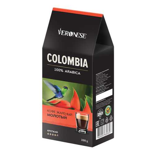 Кофе молотый Veronese Colombia 200 г в Дикси