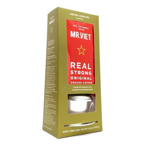 Кофе Mr. Viet с пресс-фильтром, натуральный жареный молотый, 250 гр в Дикси