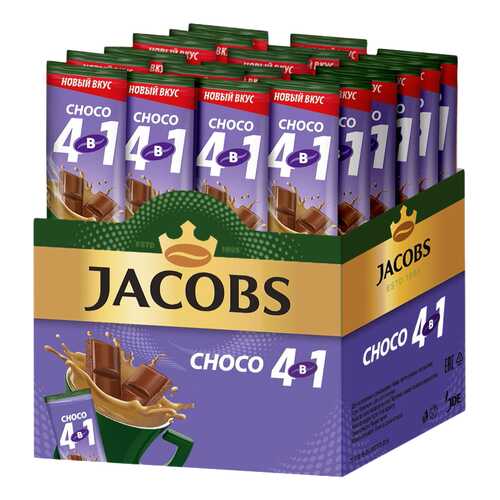 Кофе растворимый Jacobs 4в1 choco 24 стика в Дикси