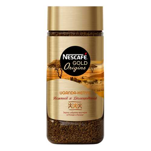 Кофе растворимый Nescafe gold origins Sumatra Uganda-Kenya стеклянная банка 85 г в Дикси