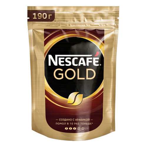 Кофе растворимый Nescafe gold пакет 190 г в Дикси