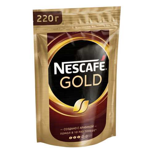 Кофе растворимый Nescafe gold пакет 220 г в Дикси
