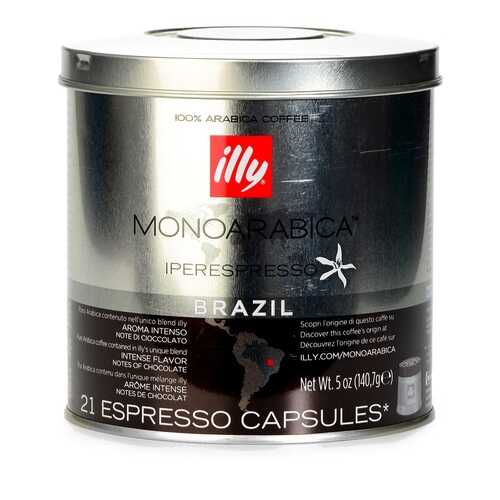 Кофе в капсулах Illy Brazil средней обжарки 21 капсула банка Италия в Дикси