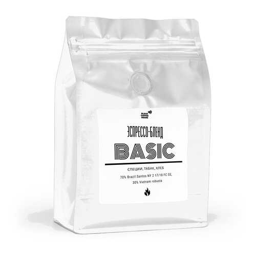 Кофе в зернах Black coffee beans Basic, 250 г в Дикси