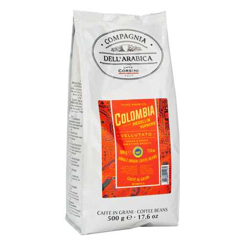 Кофе в зернах Compagnia Dell'Arabica puro arabica Colombia medellin supremo 500 г в Дикси