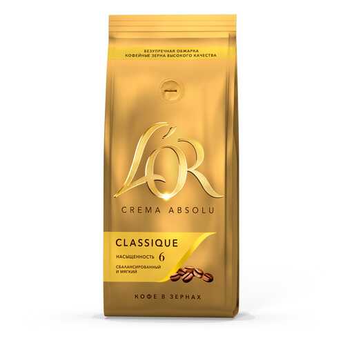 Кофе в зернах L'OR crema absolu classique 230 г в Дикси