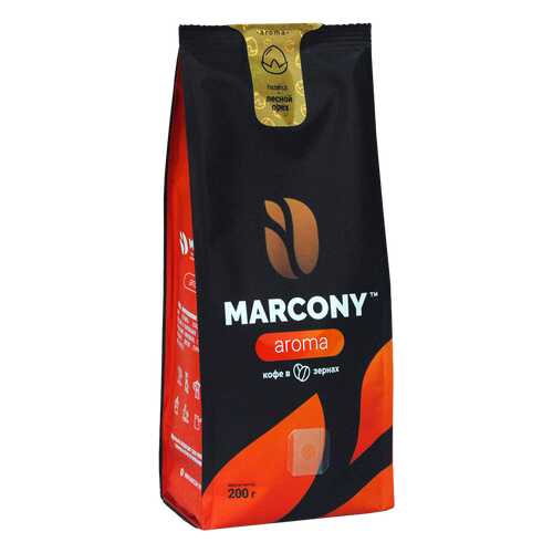 Кофе в зернах Marcony Aroma со вкусом лесного ореха 200г в Дикси