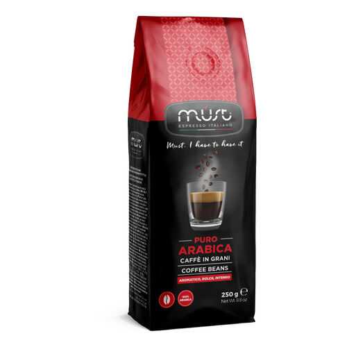 Кофе в зернах Must pure arabica 250 г в Дикси