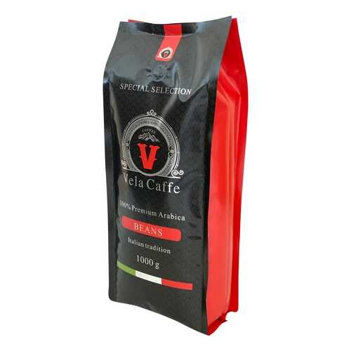 Кофе в зернах Vela Caffe 100% Арабика Премиум 1000гр светлая обжарка в Дикси