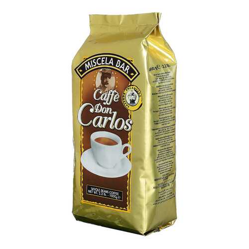 Кофе зерновой Carraro don Carlos 1 кг в Дикси