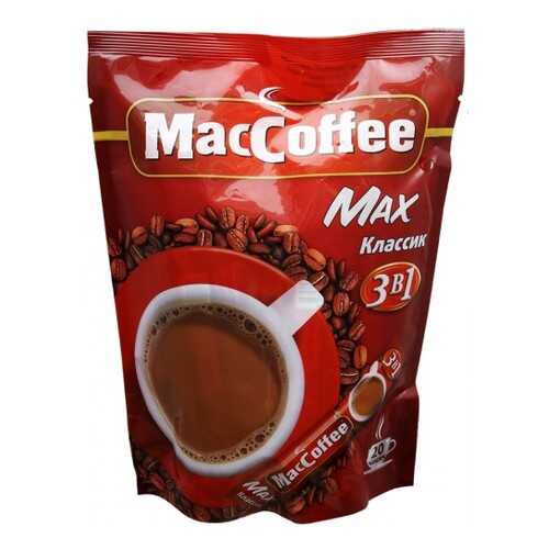 Кофейный напиток растворимый MacCoffee max классик 3в1 20 г 16 штук в Дикси