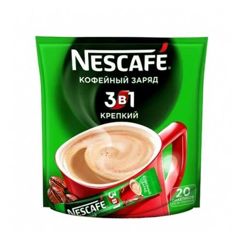 Кофейный напиток растворимый Nescafe 3в1 крепкий 16 г 20 пакетиков в Дикси
