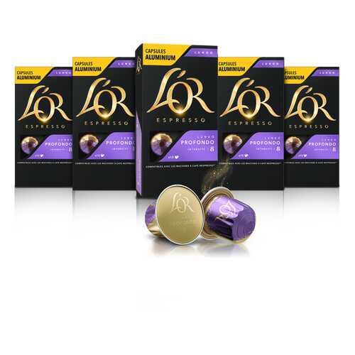 Набор кофе в капсулах L’OR Espresso Lungo Profondo 10 упаковок в Дикси