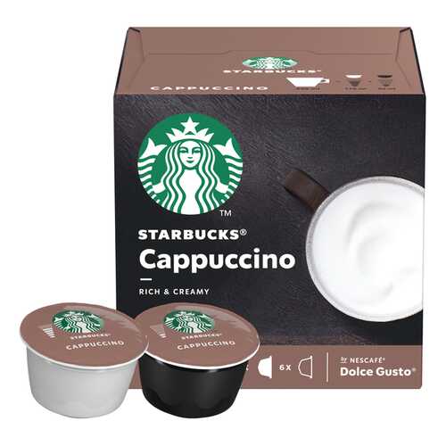 Набор Starbucks Cappuccino капсулы стандарта Nescafe Dolce Gusto 12 шт в Дикси