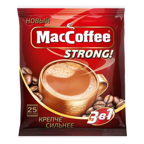 Напиток кофейный растворимый т.з. MacCoffee (3 в 1) Strong, м/уп 16г*25*20 блок в Дикси