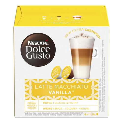 NESCAFE Dolce Gusto Латте Макиато со вкусом ванили, кофе в капсулах, 16 капсул в Дикси