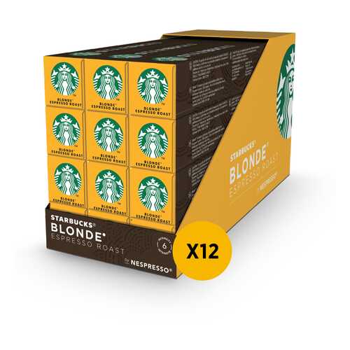 STARBUCKS Blonde Espresso Roast, кофе молотый в капсулах для системы Nespresso, 12 шт. в Дикси