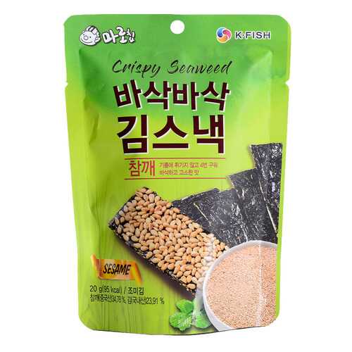 Чипсы хрустящие Marochip из морских водорослей с кунжутом 20 г в Дикси