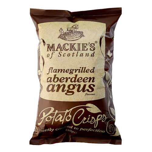 Чипсы картофельные Mackie's с говядиной абердин-ангус на гриле 150 г в Дикси