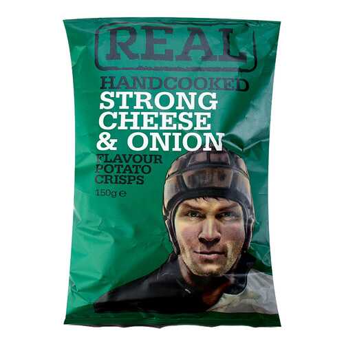 Чипсы картофельные Real Crisps Limited с сыром и луком 150 г в Дикси