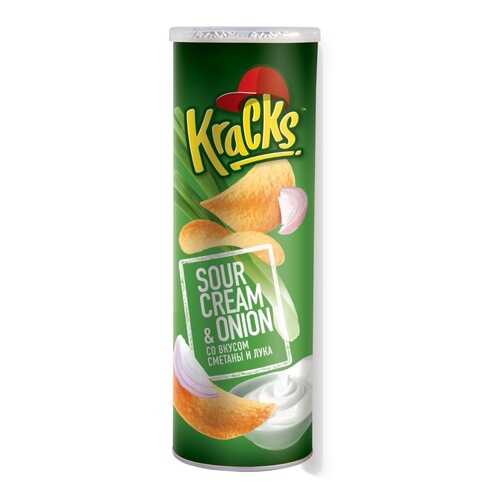 Чипсы картофельные т.з. Кракс (Kracks) со вкусом сметаны и лука 110г в Дикси