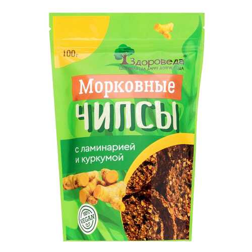 Чипсы морковные Здороведа с ламинарией и куркумой 100 г в Дикси